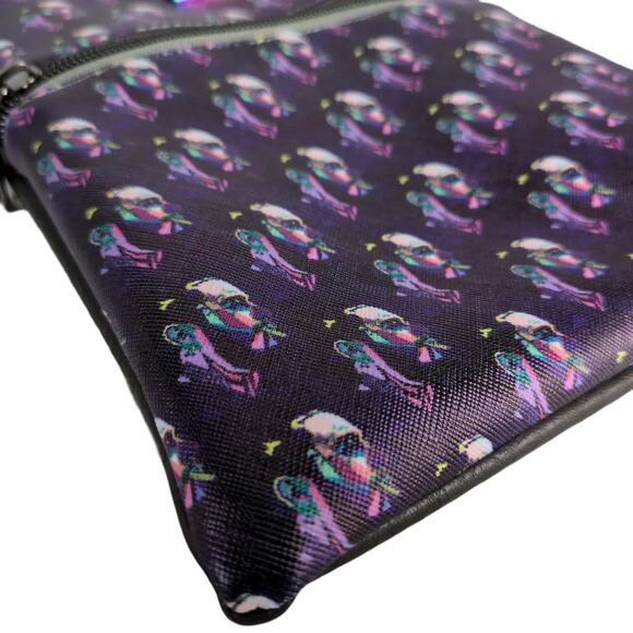 NWOT Post Malone Print Custom Handmade By Suzy Crossbody Bag Adjustable Straps - Picture 3 of 12